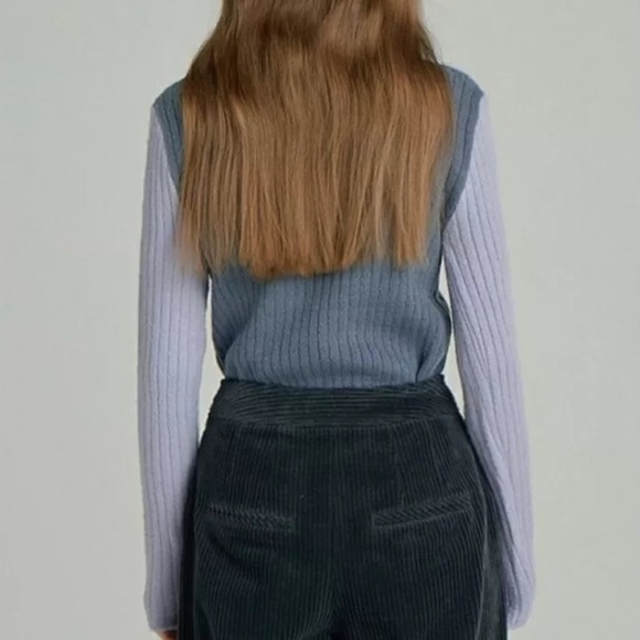 WNDERKAMMER Sweater Purple Lavender Colorblock - Picture 2 of 7